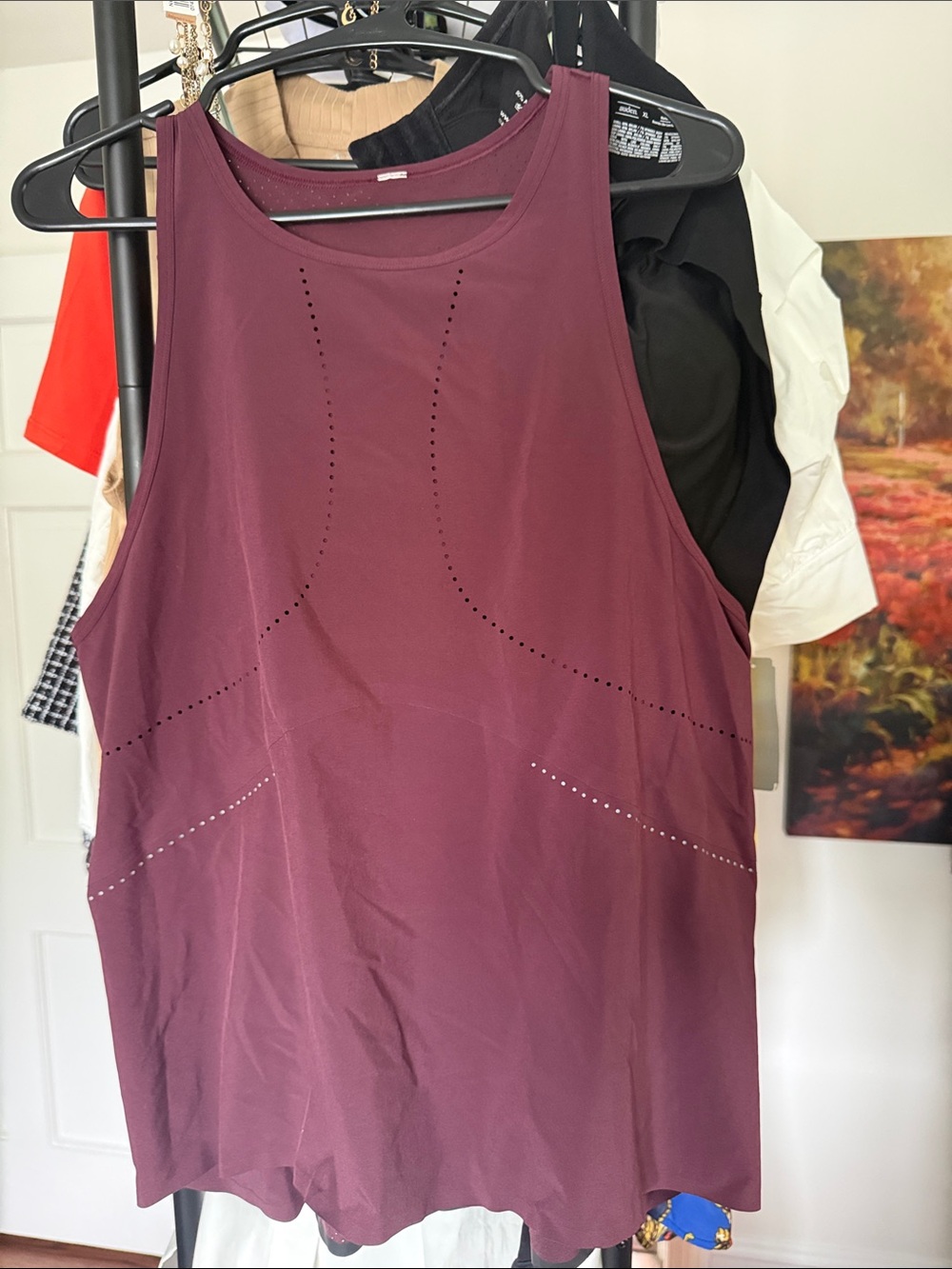 lululemon athletica Women's Maroon Sleeveless Tank Top